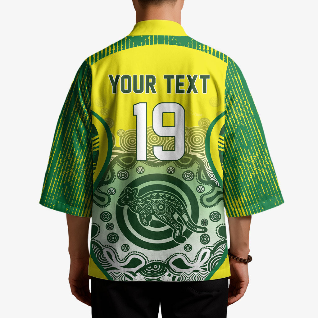 Custom Australia Cricket Kimono Aboriginal Kangaroo Southern Cross