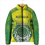 Custom Australia Cricket Padded Jacket Aboriginal Kangaroo Southern Cross