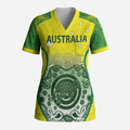 Custom Australia Cricket Scrub Top Aboriginal Kangaroo Southern Cross