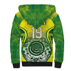 Custom Australia Cricket Sherpa Hoodie Aboriginal Kangaroo Southern Cross