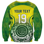 Custom Australia Cricket Sweatshirt Aboriginal Kangaroo Southern Cross