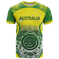Custom Australia Cricket T Shirt Aboriginal Kangaroo Southern Cross