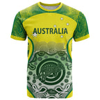 Custom Australia Cricket T Shirt Aboriginal Kangaroo Southern Cross