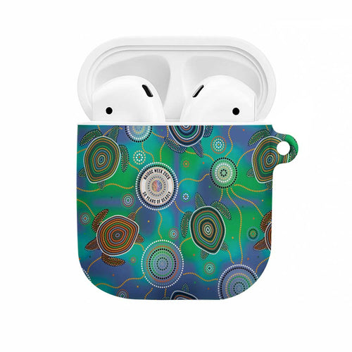 NAIDOC 50 Years of Deadly AirPods Case Sea Turtle Aboriginal Dot Art