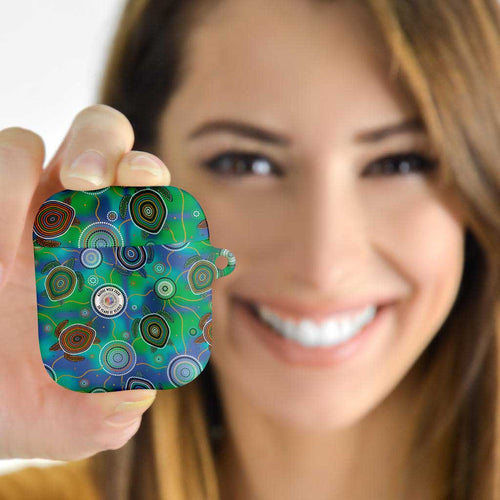 NAIDOC 50 Years of Deadly AirPods Case Sea Turtle Aboriginal Dot Art