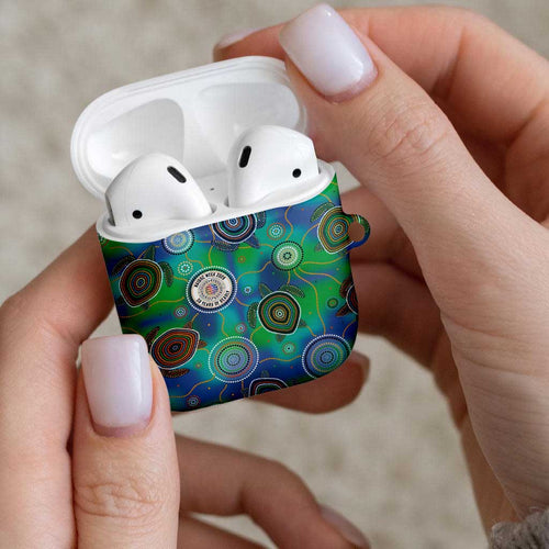 NAIDOC 50 Years of Deadly AirPods Case Sea Turtle Aboriginal Dot Art
