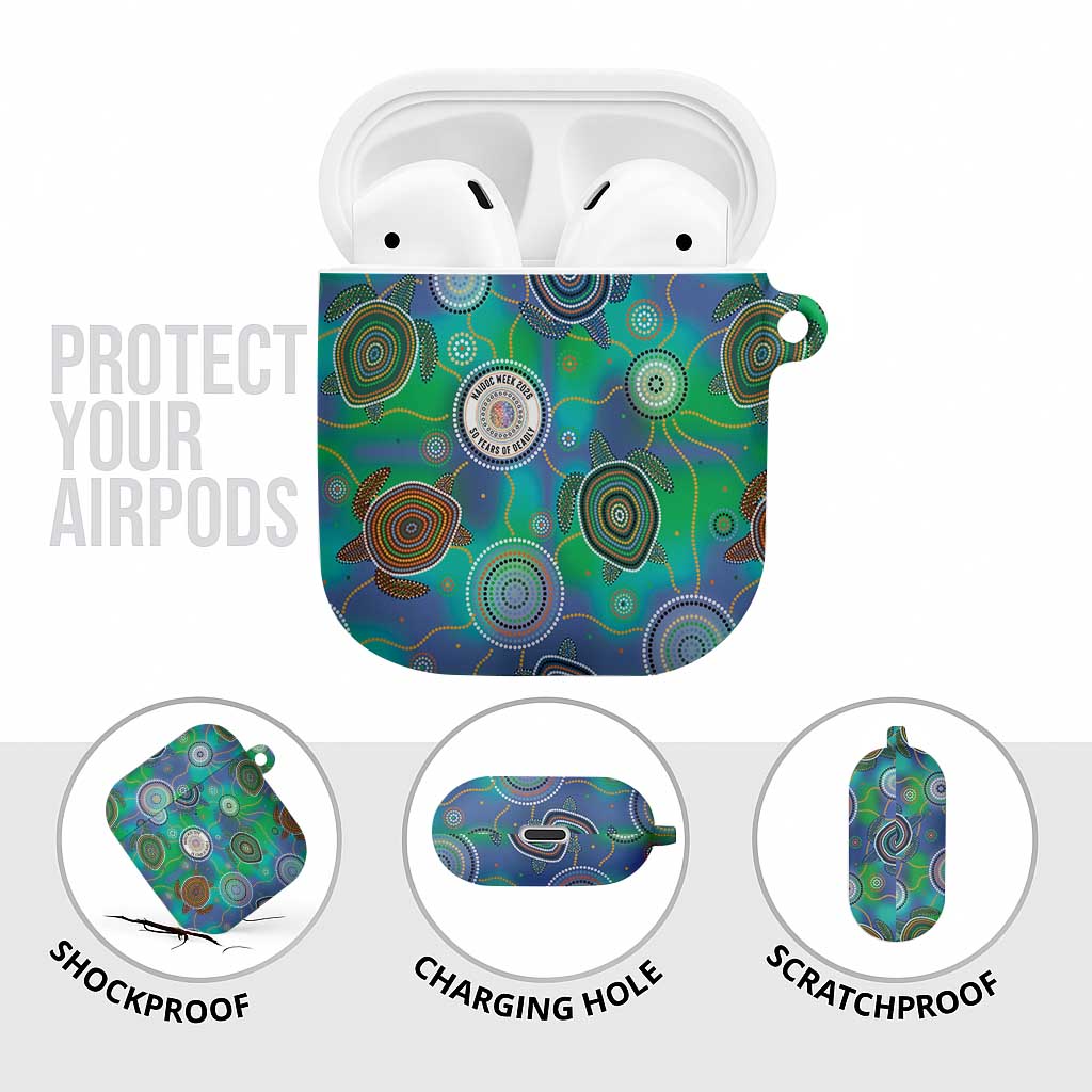 NAIDOC 50 Years of Deadly AirPods Case Sea Turtle Aboriginal Dot Art