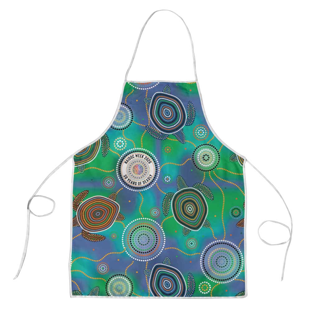 NAIDOC 50 Years of Deadly Apron Sea Turtle Aboriginal Dot Art