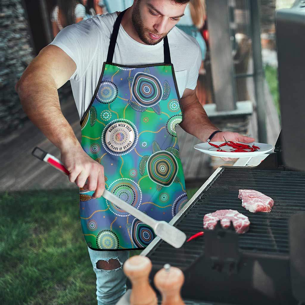 NAIDOC 50 Years of Deadly Apron Sea Turtle Aboriginal Dot Art