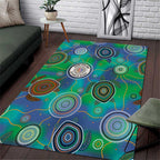 NAIDOC 50 Years of Deadly Area Rug Sea Turtle Aboriginal Dot Art