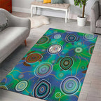 NAIDOC 50 Years of Deadly Area Rug Sea Turtle Aboriginal Dot Art