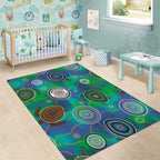 NAIDOC 50 Years of Deadly Area Rug Sea Turtle Aboriginal Dot Art