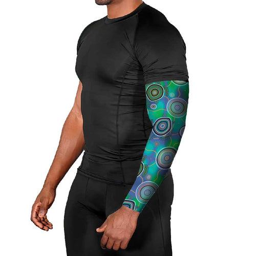 NAIDOC 50 Years of Deadly Arm Sleeves Sea Turtle Aboriginal Dot Art