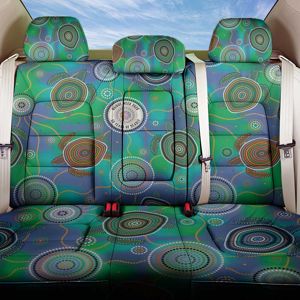 NAIDOC 50 Years of Deadly Back Car Seat Cover Sea Turtle Aboriginal Dot Art