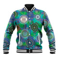 NAIDOC 50 Years of Deadly Baseball Jacket Sea Turtle Aboriginal Dot Art