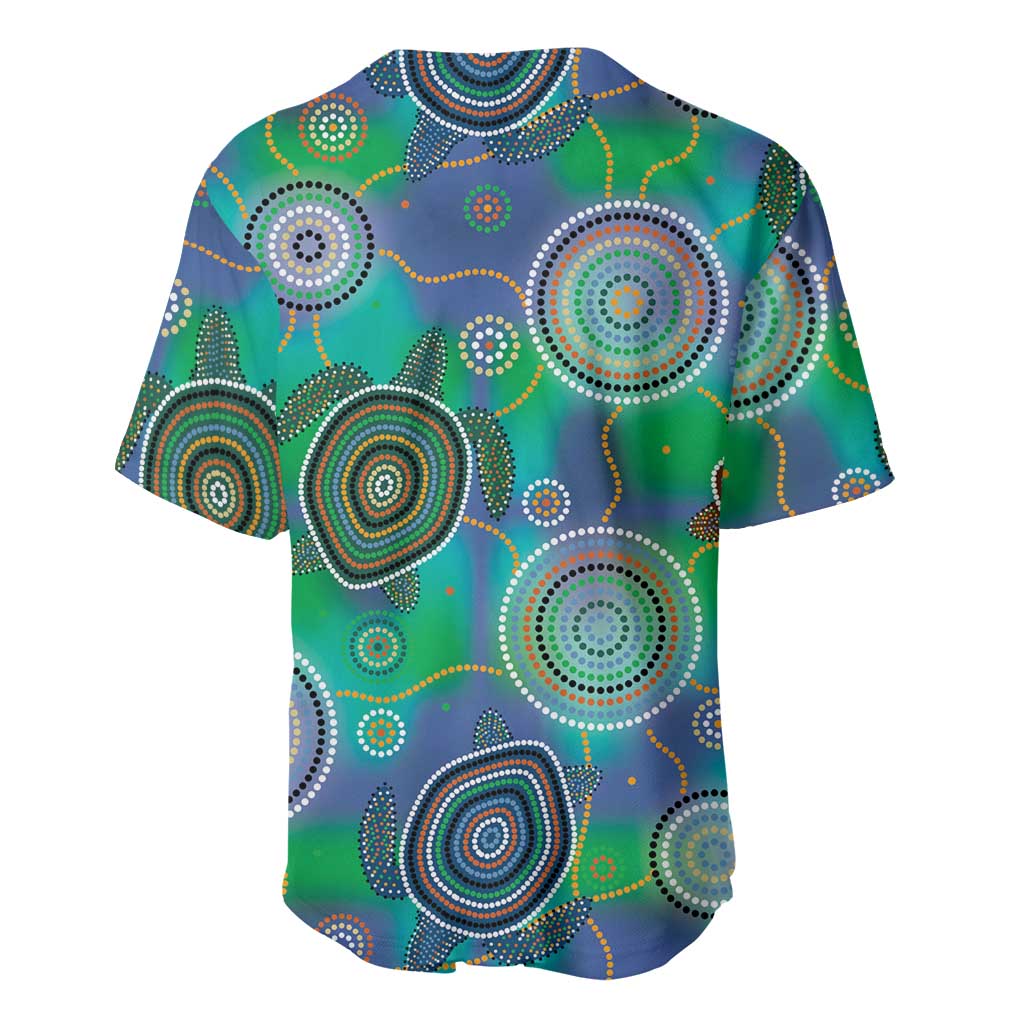 NAIDOC 50 Years of Deadly Baseball Jersey Sea Turtle Aboriginal Dot Art