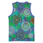 NAIDOC 50 Years of Deadly Basketball Jersey Sea Turtle Aboriginal Dot Art