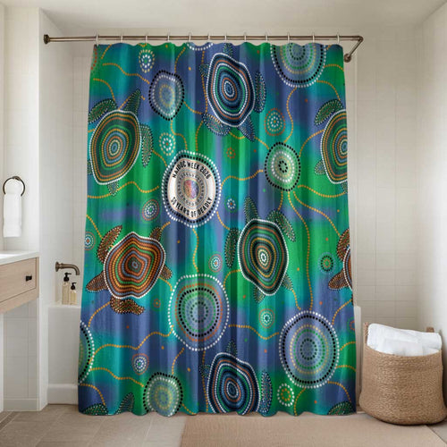 NAIDOC 50 Years of Deadly Bathroom Set Sea Turtle Aboriginal Dot Art