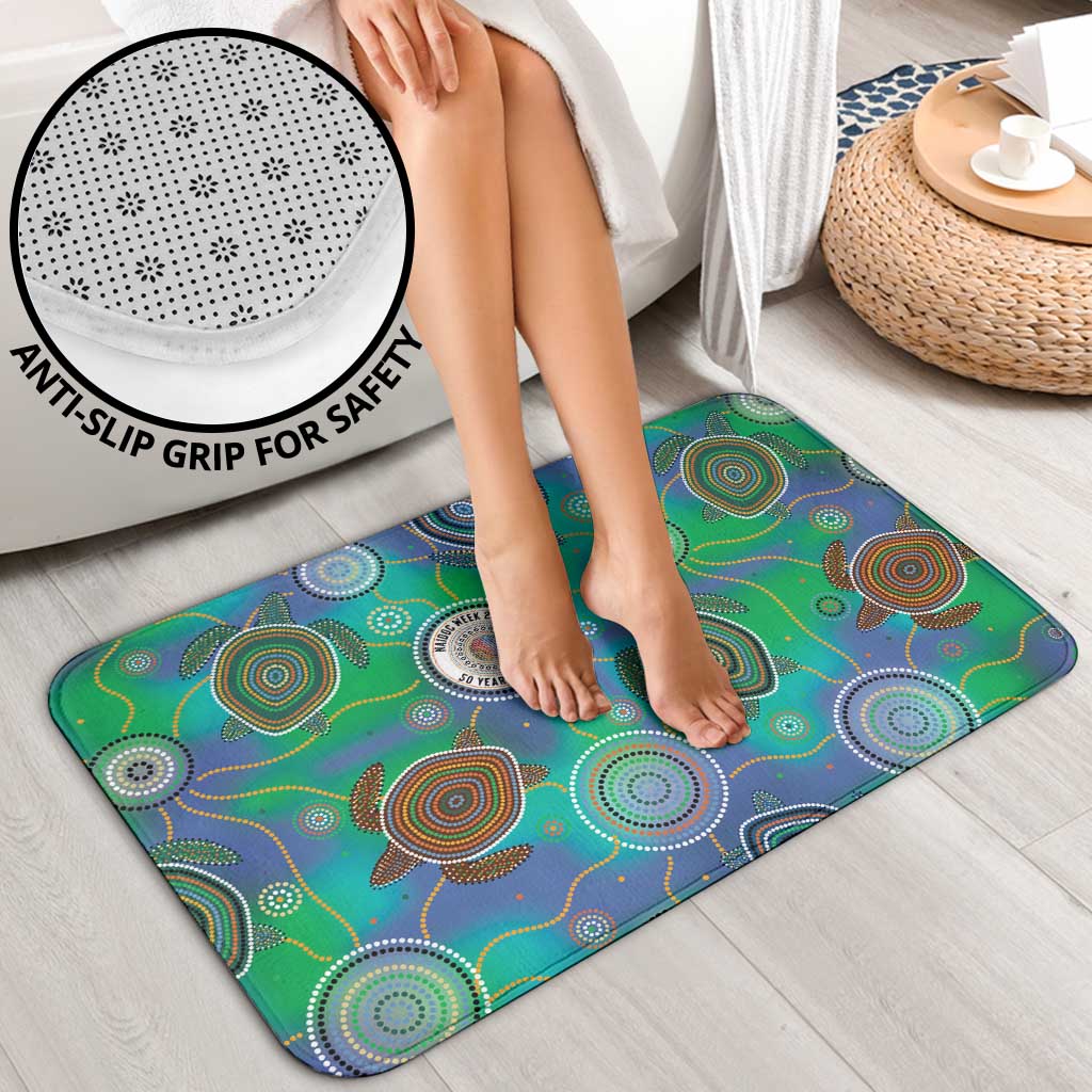 NAIDOC 50 Years of Deadly Bathroom Set Sea Turtle Aboriginal Dot Art