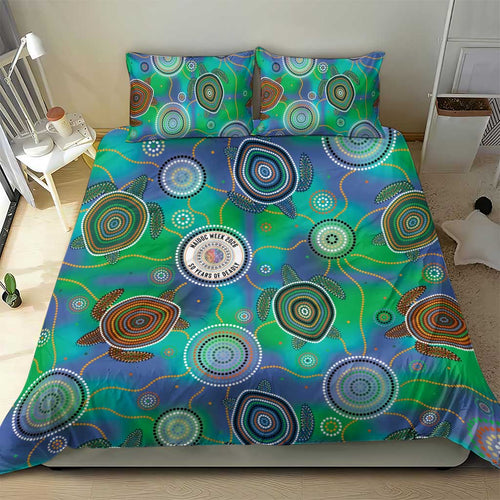 NAIDOC 50 Years of Deadly Bedding Set Sea Turtle Aboriginal Dot Art