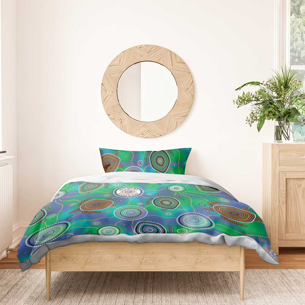NAIDOC 50 Years of Deadly Bedding Set Sea Turtle Aboriginal Dot Art