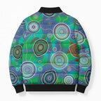 NAIDOC 50 Years of Deadly Bomber Puffer Jacket Sea Turtle Aboriginal Dot Art