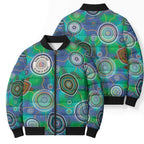 NAIDOC 50 Years of Deadly Bomber Puffer Jacket Sea Turtle Aboriginal Dot Art