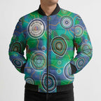 NAIDOC 50 Years of Deadly Bomber Puffer Jacket Sea Turtle Aboriginal Dot Art