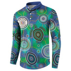 NAIDOC 50 Years of Deadly Button Sweatshirt Sea Turtle Aboriginal Dot Art
