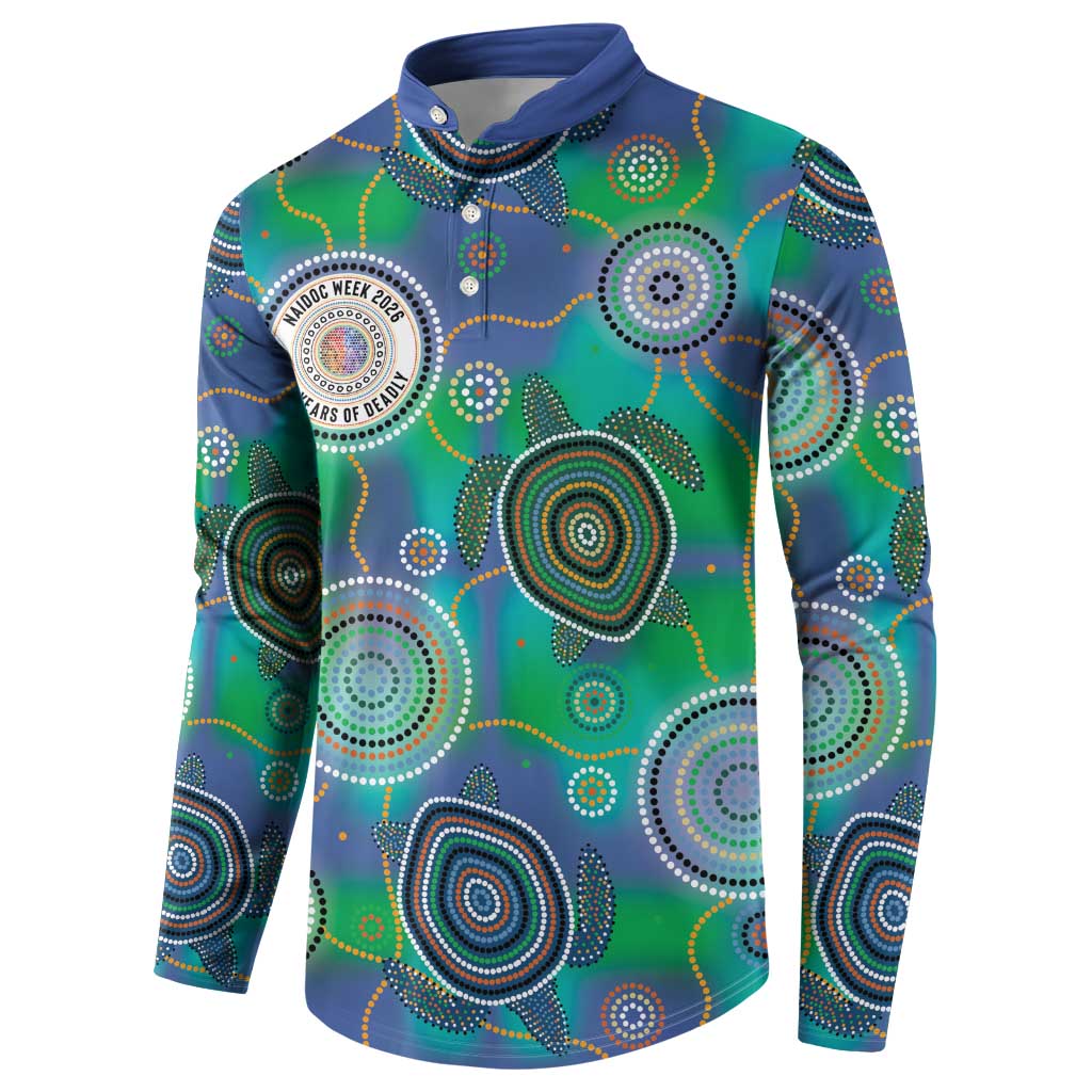NAIDOC 50 Years of Deadly Button Sweatshirt Sea Turtle Aboriginal Dot Art