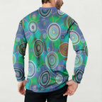 NAIDOC 50 Years of Deadly Button Sweatshirt Sea Turtle Aboriginal Dot Art