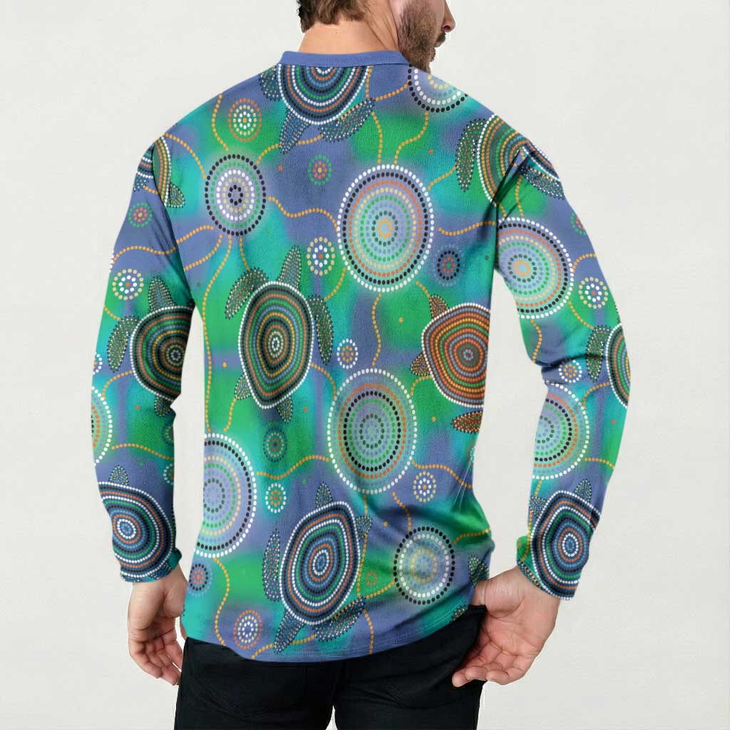 NAIDOC 50 Years of Deadly Button Sweatshirt Sea Turtle Aboriginal Dot Art