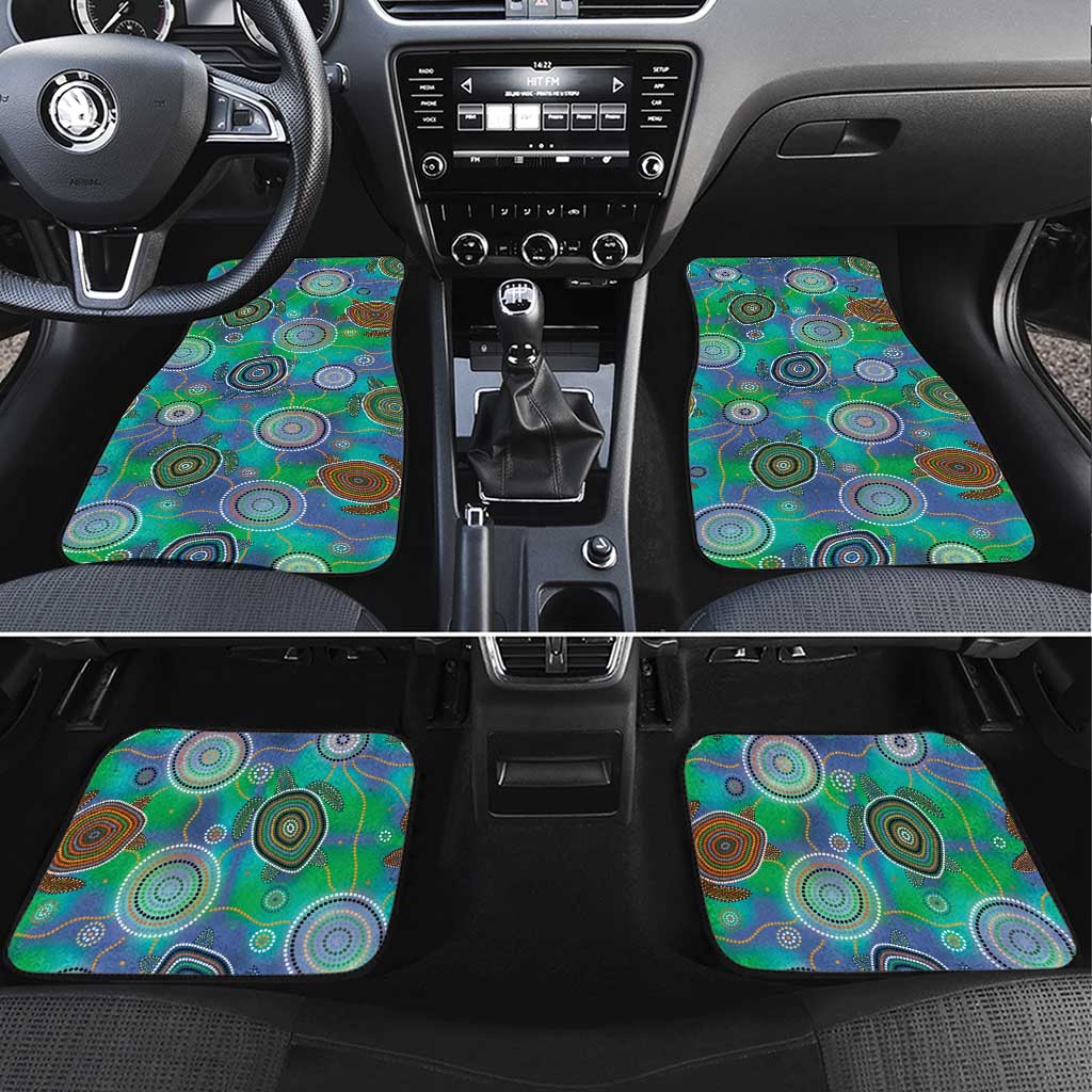 NAIDOC 50 Years of Deadly Car Mats Sea Turtle Aboriginal Dot Art