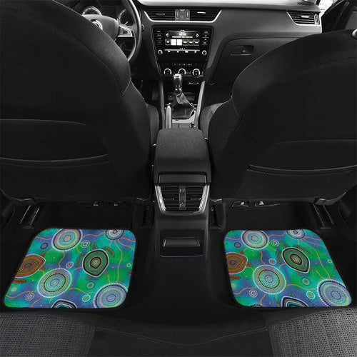 NAIDOC 50 Years of Deadly Car Mats Sea Turtle Aboriginal Dot Art