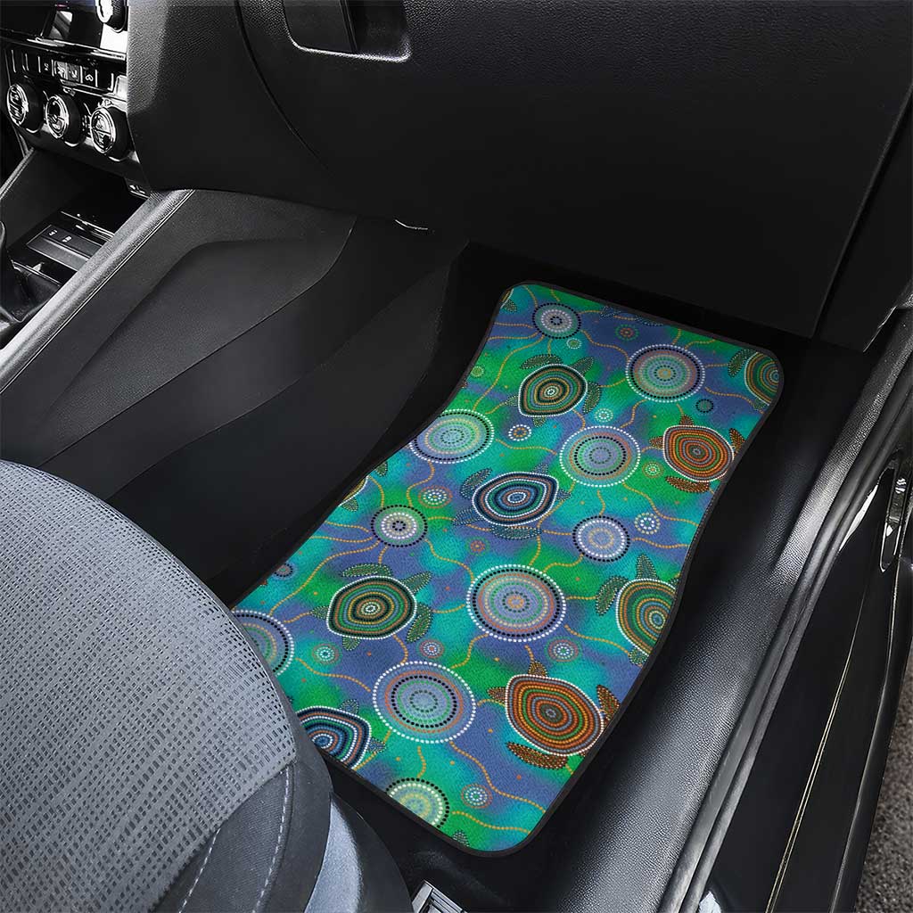 NAIDOC 50 Years of Deadly Car Mats Sea Turtle Aboriginal Dot Art