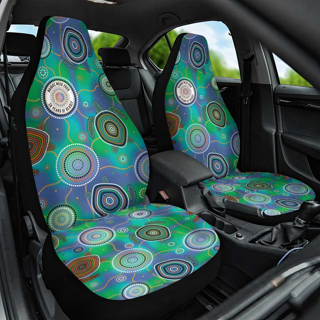 NAIDOC 50 Years of Deadly Car Seat Cover Sea Turtle Aboriginal Dot Art