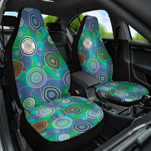 NAIDOC 50 Years of Deadly Car Seat Cover Sea Turtle Aboriginal Dot Art