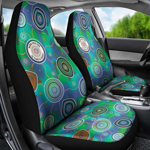 NAIDOC 50 Years of Deadly Car Seat Cover Sea Turtle Aboriginal Dot Art