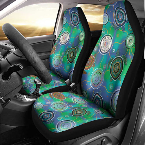 NAIDOC 50 Years of Deadly Car Seat Cover Sea Turtle Aboriginal Dot Art