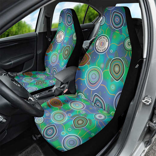 NAIDOC 50 Years of Deadly Car Seat Cover Sea Turtle Aboriginal Dot Art