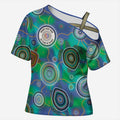 NAIDOC 50 Years of Deadly Cross Shoulder Shirt Sea Turtle Aboriginal Dot Art