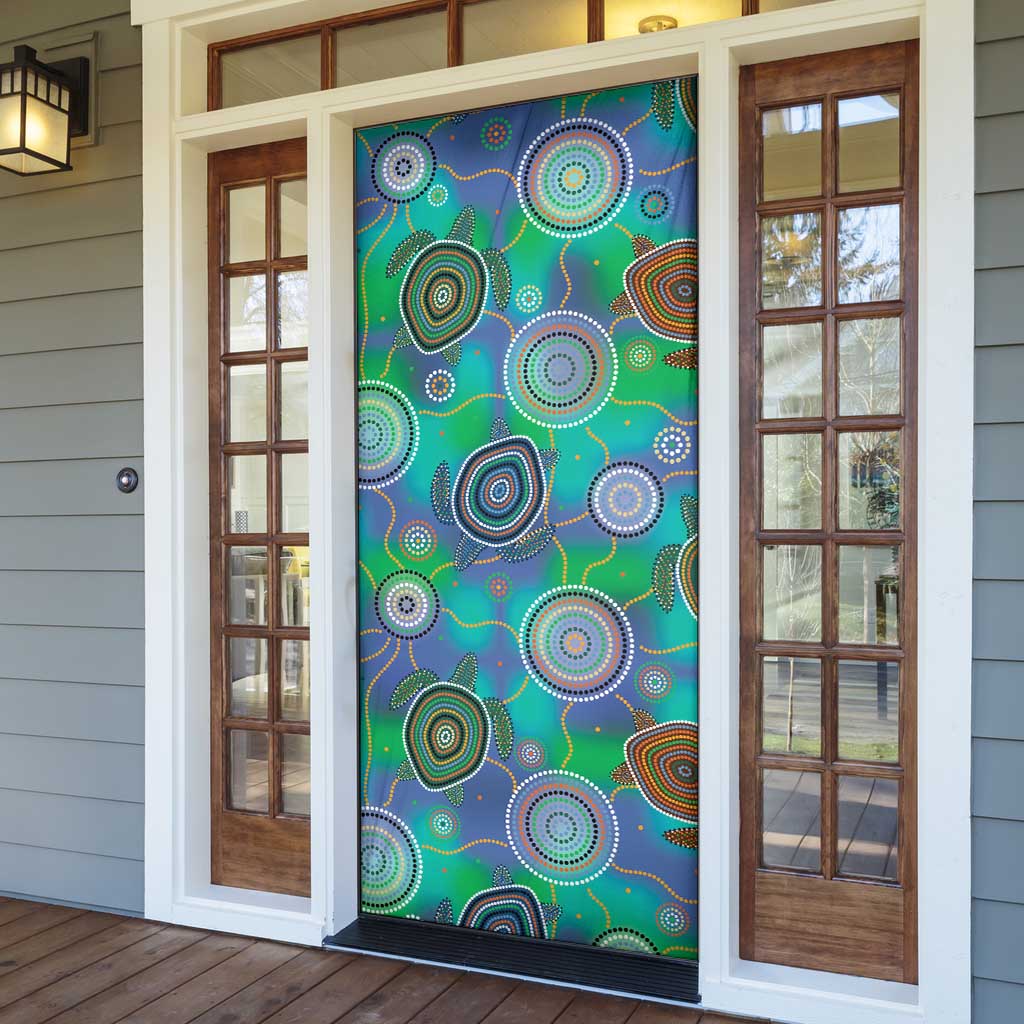 NAIDOC 50 Years of Deadly Door Cover Sea Turtle Aboriginal Dot Art