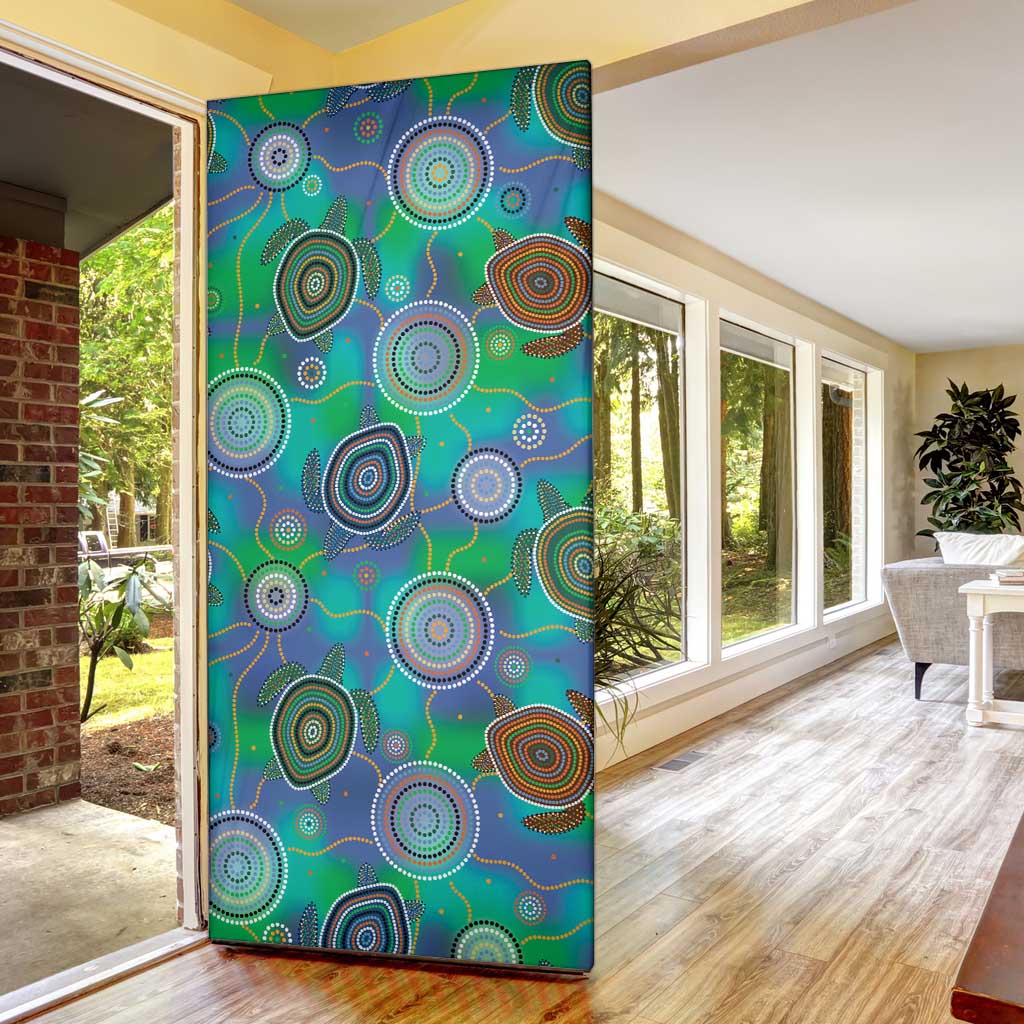 NAIDOC 50 Years of Deadly Door Cover Sea Turtle Aboriginal Dot Art