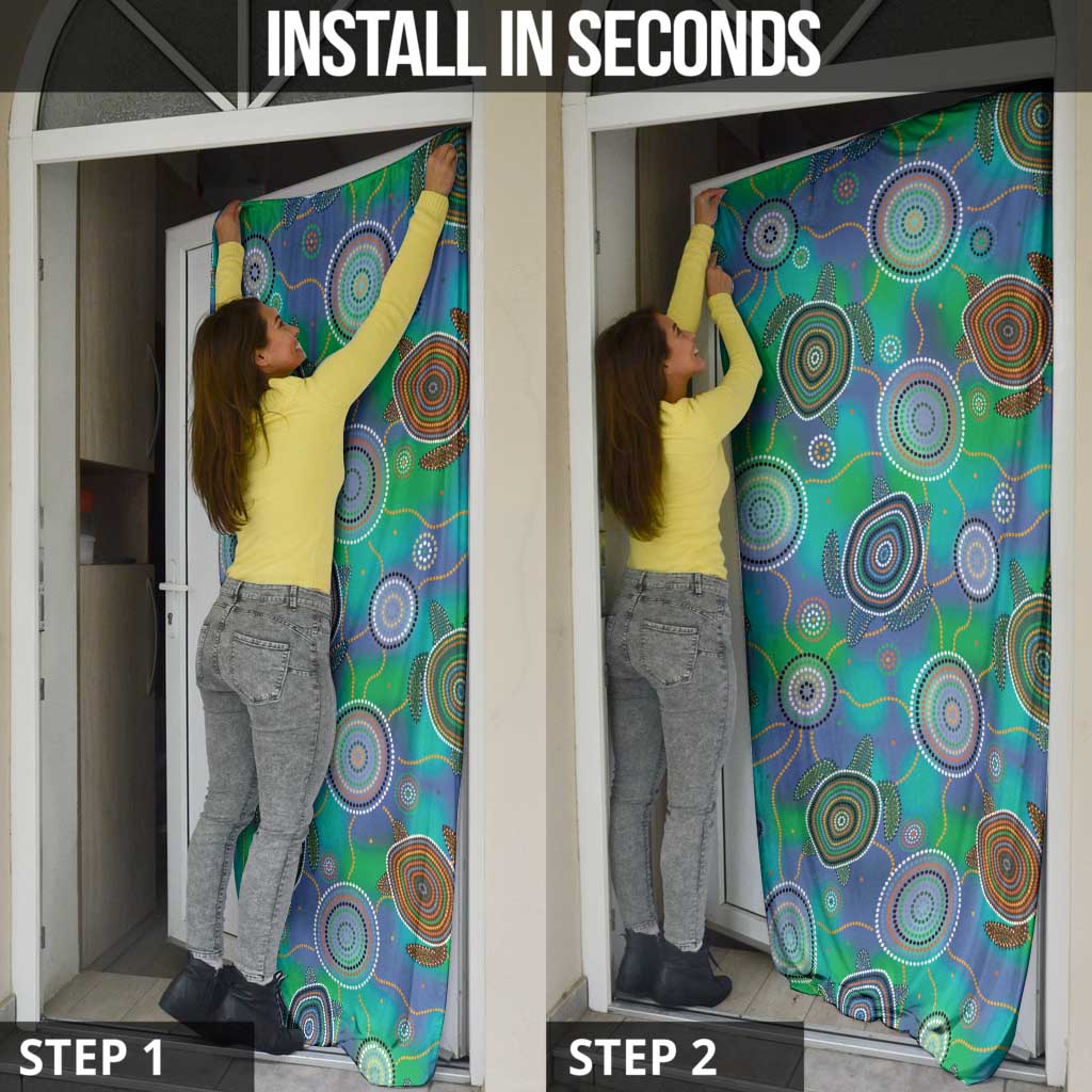 NAIDOC 50 Years of Deadly Door Cover Sea Turtle Aboriginal Dot Art