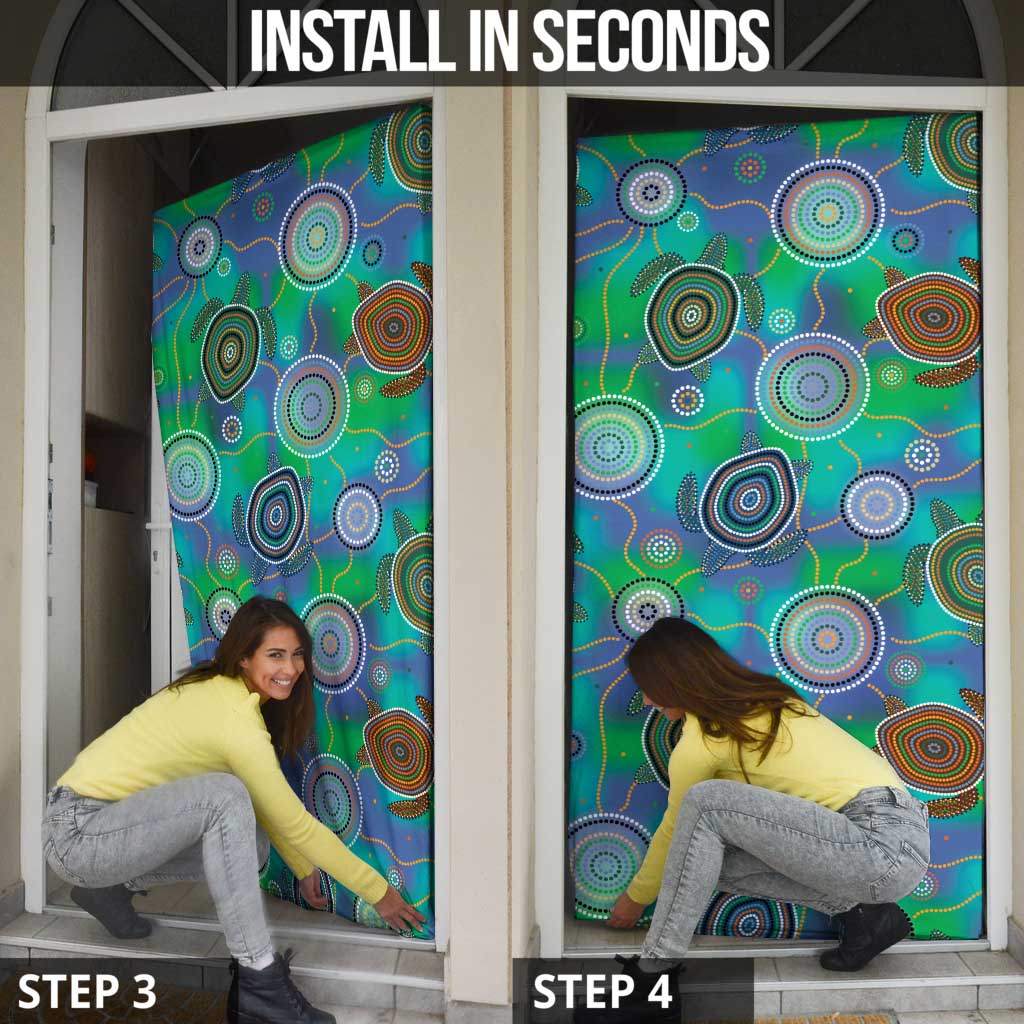 NAIDOC 50 Years of Deadly Door Cover Sea Turtle Aboriginal Dot Art