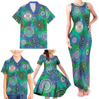 NAIDOC 50 Years of Deadly Family Matching Tank Maxi Dress and Hawaiian Shirt Sea Turtle Aboriginal Dot Art