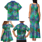 NAIDOC 50 Years of Deadly Family Matching Tank Maxi Dress and Hawaiian Shirt Sea Turtle Aboriginal Dot Art