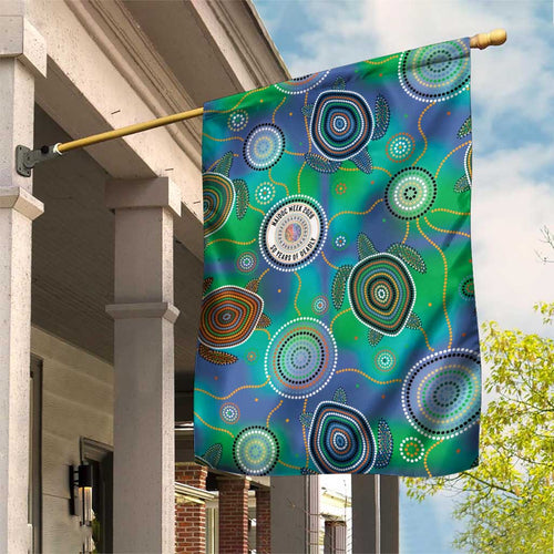 NAIDOC 50 Years of Deadly Garden Flag Sea Turtle Aboriginal Dot Art