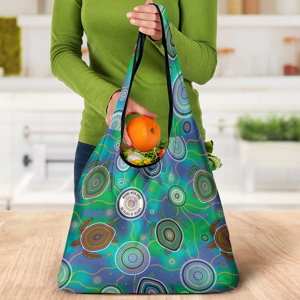 NAIDOC 50 Years of Deadly Grocery Bag Sea Turtle Aboriginal Dot Art
