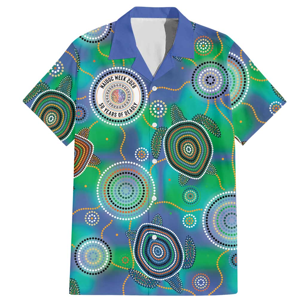 NAIDOC 50 Years of Deadly Hawaiian Shirt Sea Turtle Aboriginal Dot Art